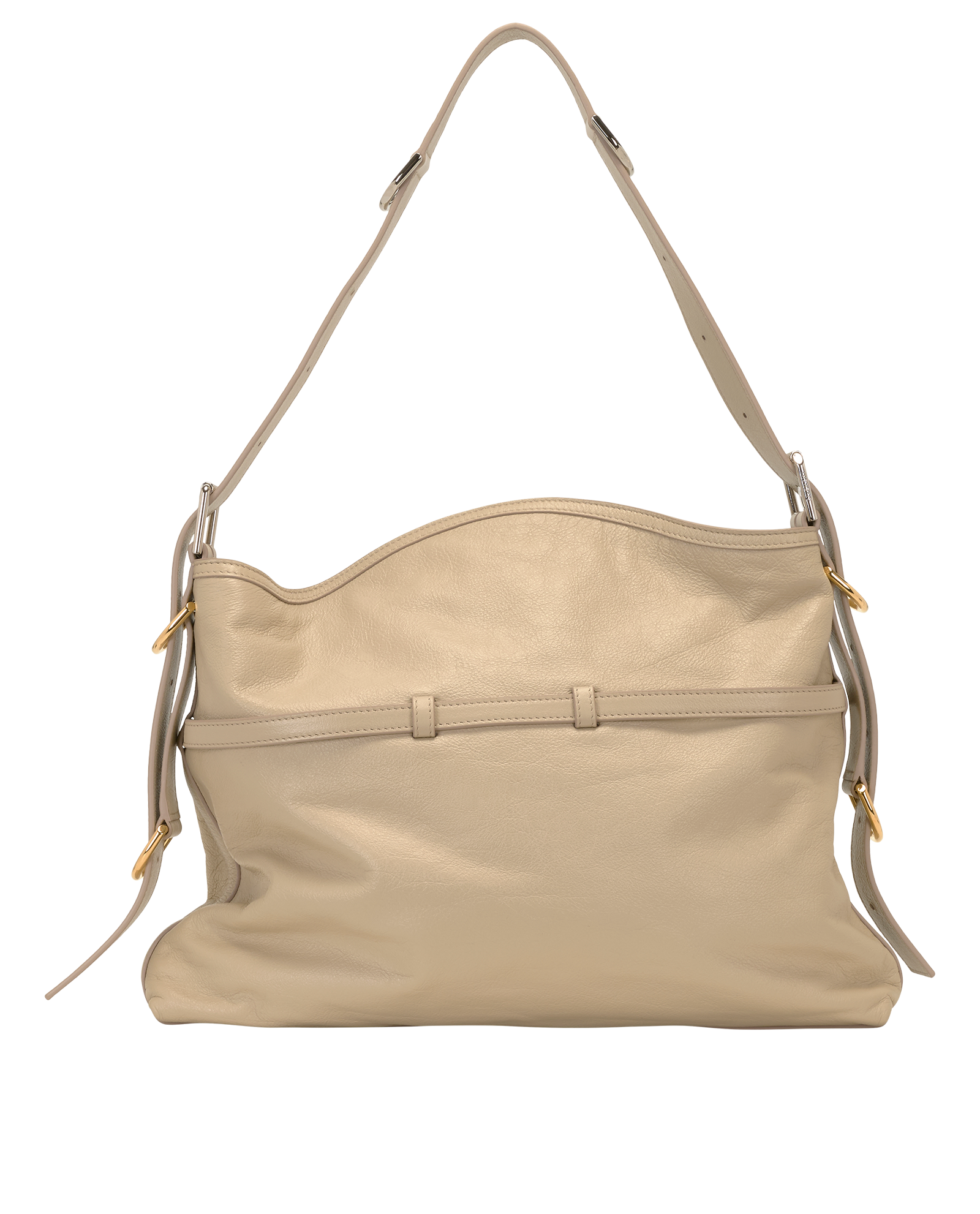 Medium Voyou Shoulder Bag, &pound;795, Handbags, Beige, Back view